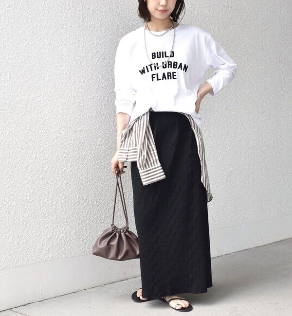 SHIPS Colors 「《予約》SHIPS Colors:〈手洗い可能〉26AW フロッキー ロゴ TEE（ロンT）◆」|Tシャツ・カットソー|