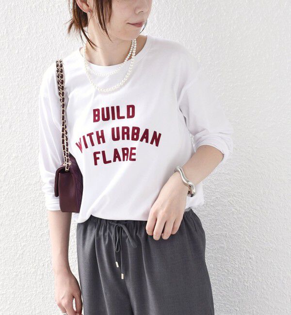 SHIPS Colors 「《予約》SHIPS Colors:〈手洗い可能〉26AW フロッキー ロゴ TEE（ロンT）◆」|Tシャツ・カットソー|レッド