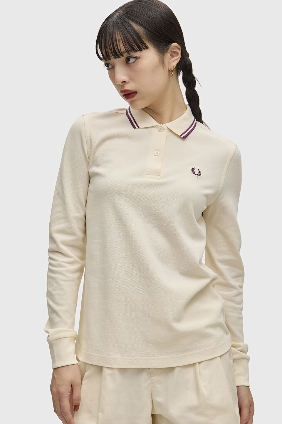 FRED PERRY 「The Fred Perry Shirt  G3636／フレッドペリーポロシャツ G3636」|ポロシャツ|ECRU/PLUM