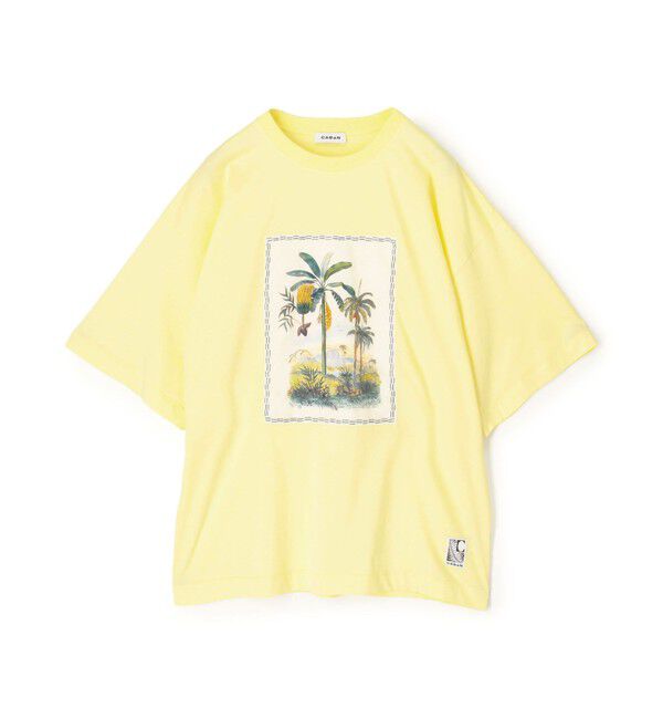 CABaN「スビンコットン TROPICAL HORIZON Tシャツ」|Tシャツ・カットソー|22 イエロー系