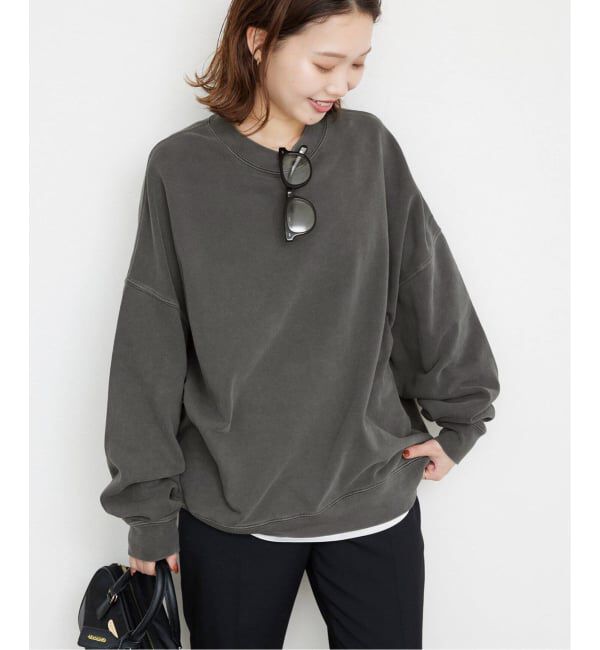 SLOBE IENA「《WEB限定カラー有り/追加》ビックシルエットピグメント裏毛プルオーバー」|スウェット・ジャージ|ブラック A