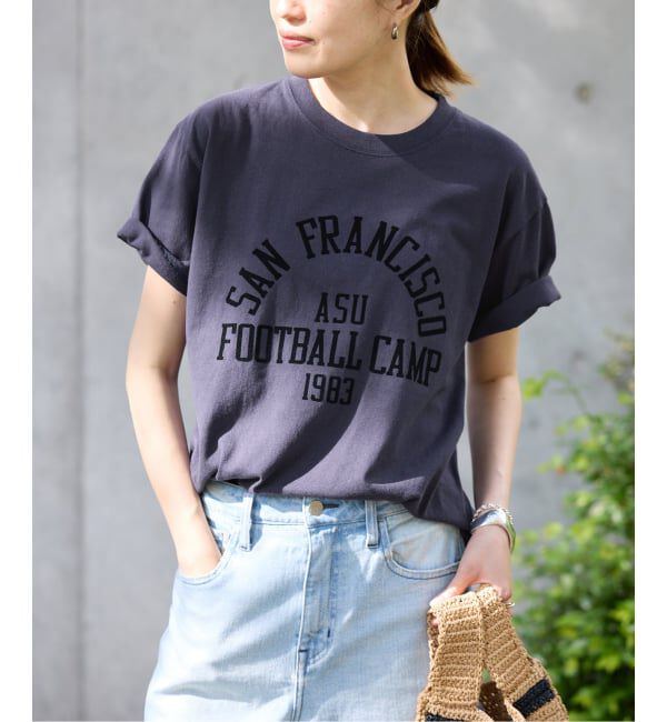 SLOBE IENA「GULF COAST/ガルフコースト SLOBE別注 グラフィックTEE1」|Tシャツ・カットソー|ネイビー