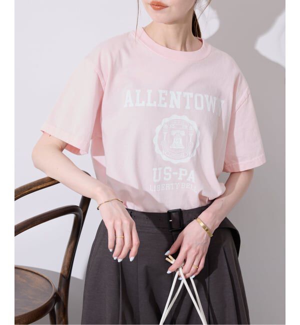 SLOBE IENA「GULF COAST/ガルフコースト SLOBE別注 グラフィックTEE1」|Tシャツ・カットソー|ピンク