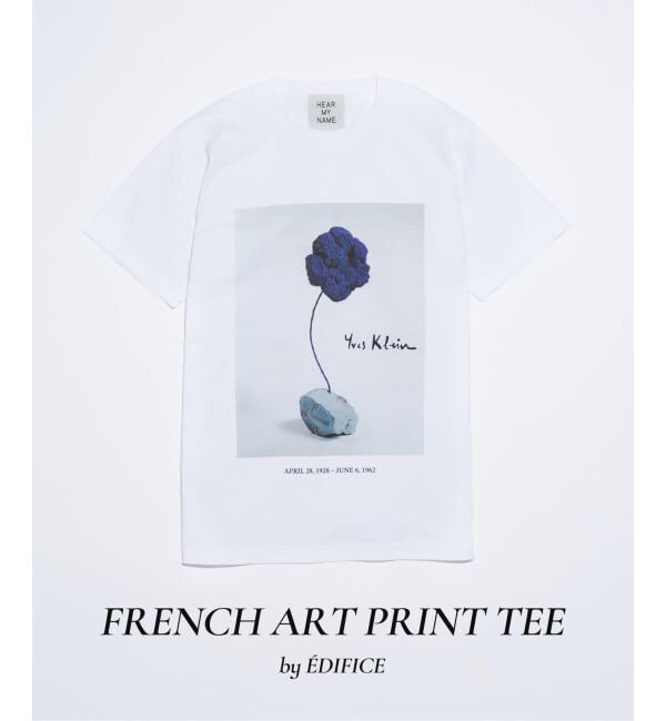 EDIFICE「フレンチ アート プリント Tシャツ」|Tシャツ・カットソー|ホワイト