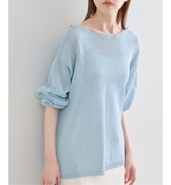 U by SPICK&SPAN「ペーパーヤーン2WAYプルオーバー」|ニット・セーター|