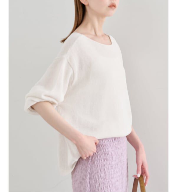 U by SPICK&SPAN「ペーパーヤーン2WAYプルオーバー」|ニット・セーター|
