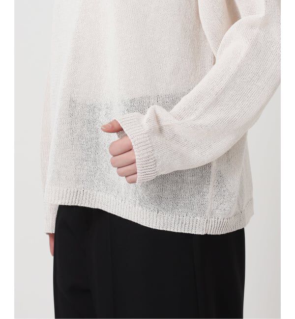U by SPICK&SPAN「ペーパーヤーン2WAYプルオーバー」|ニット・セーター|