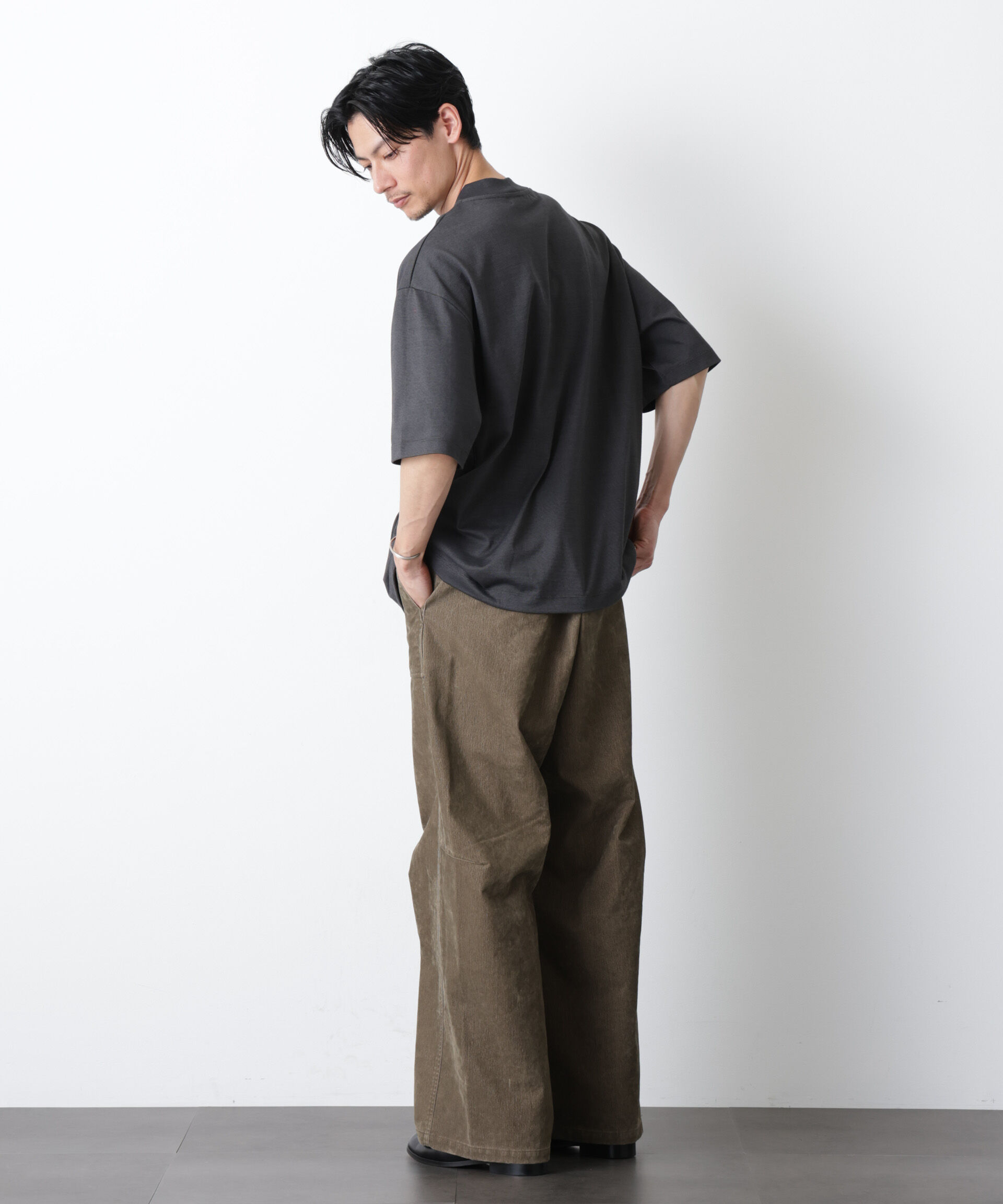 nano･universe「ソラーロワイドモックネックTシャツ」|Tシャツ・カットソー|