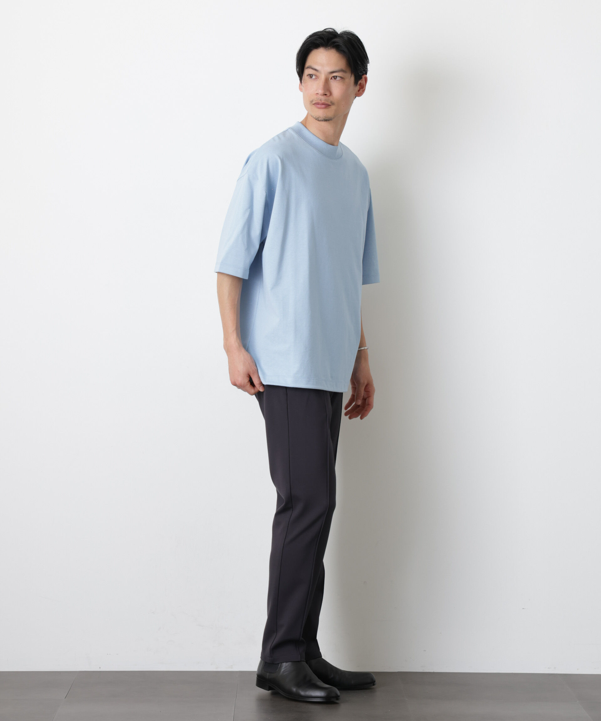 nano･universe「ソラーロワイドモックネックTシャツ」|Tシャツ・カットソー|