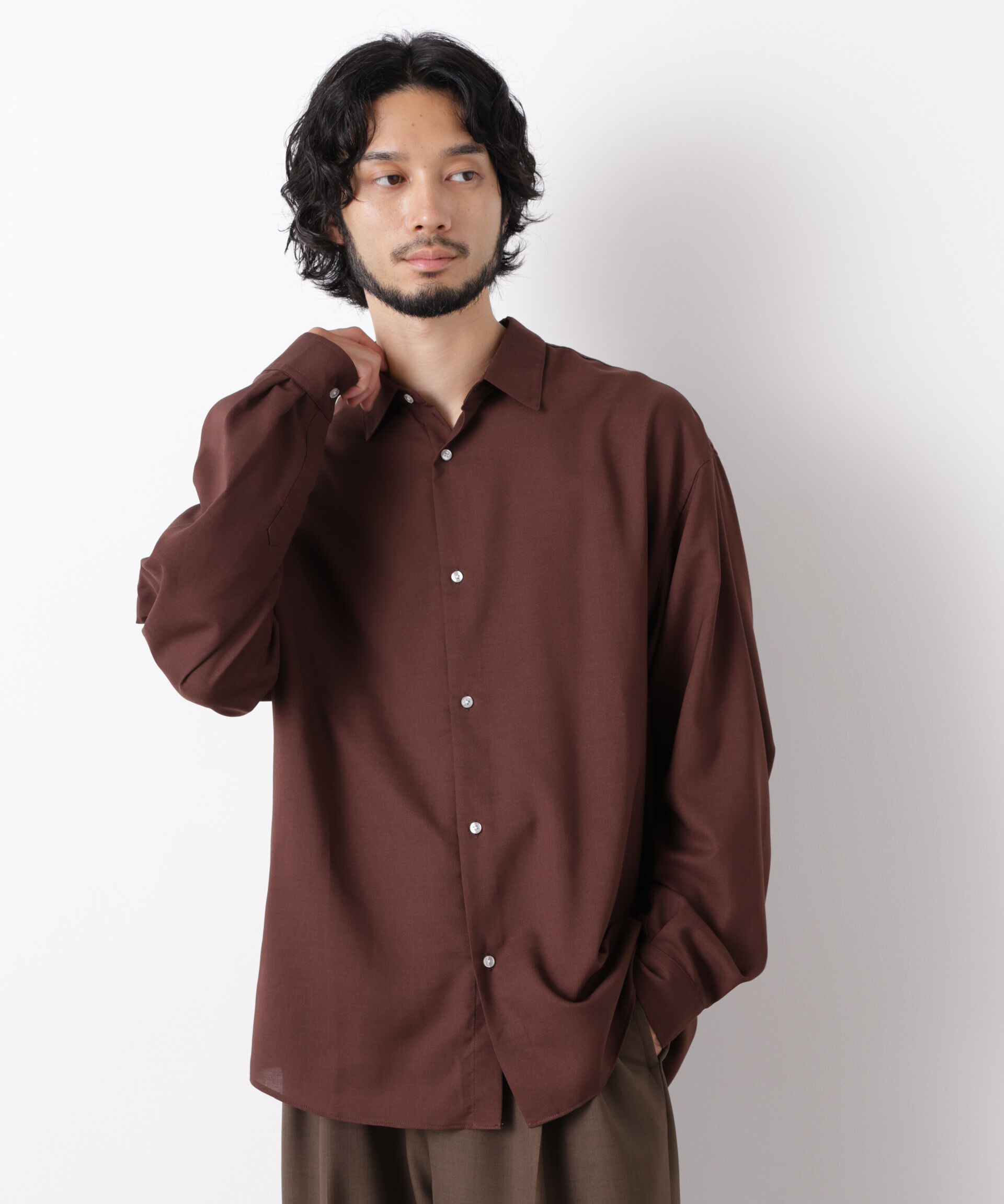  「｢OtoNANO｣LIM-BRESS ワイドシャツ 長袖」|シャツ・ブラウス|