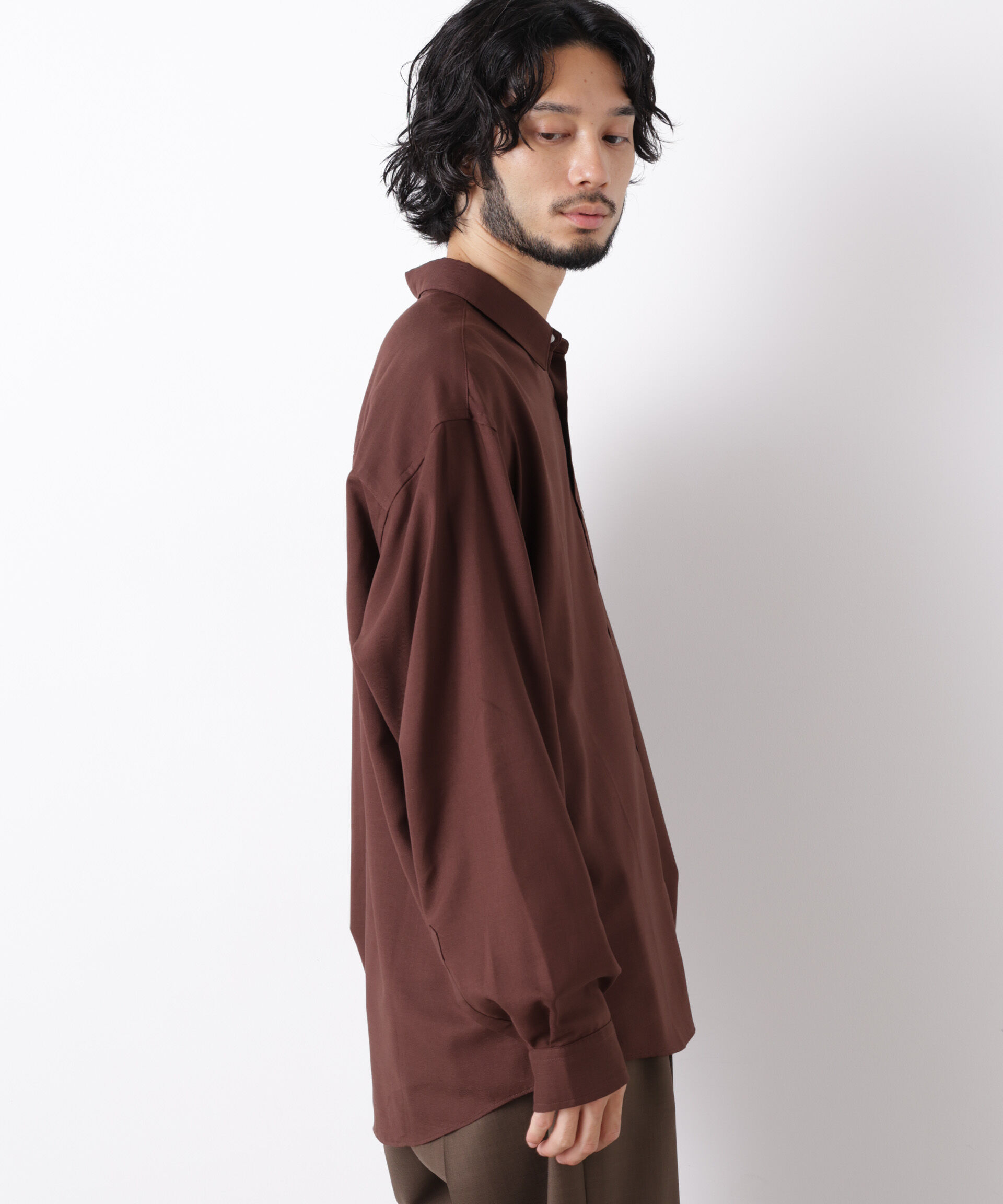  「｢OtoNANO｣LIM-BRESS ワイドシャツ 長袖」|シャツ・ブラウス|
