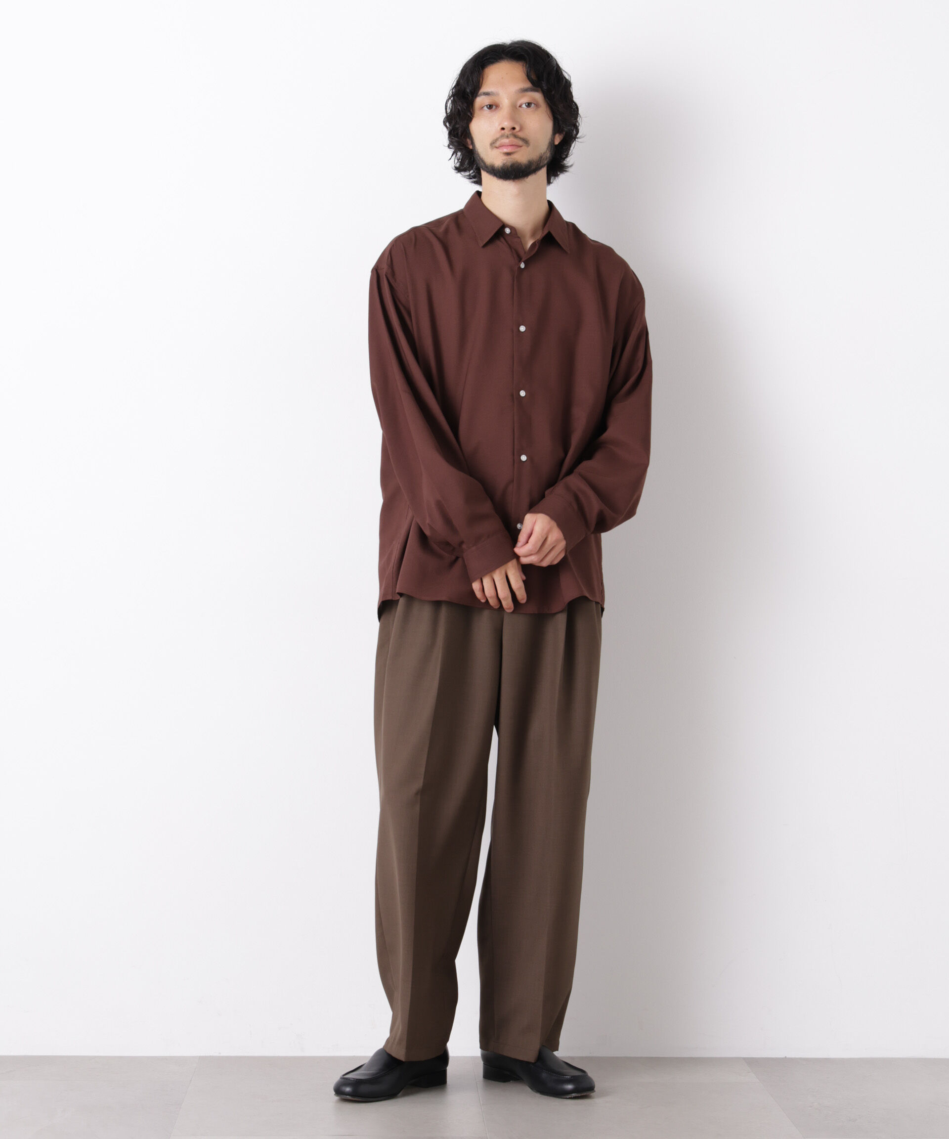  「｢OtoNANO｣LIM-BRESS ワイドシャツ 長袖」|シャツ・ブラウス|