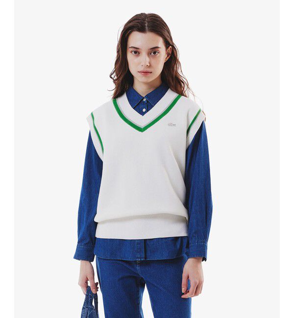 LACOSTE「チルデンニットベスト」|ベスト・ジレ|ホワイト