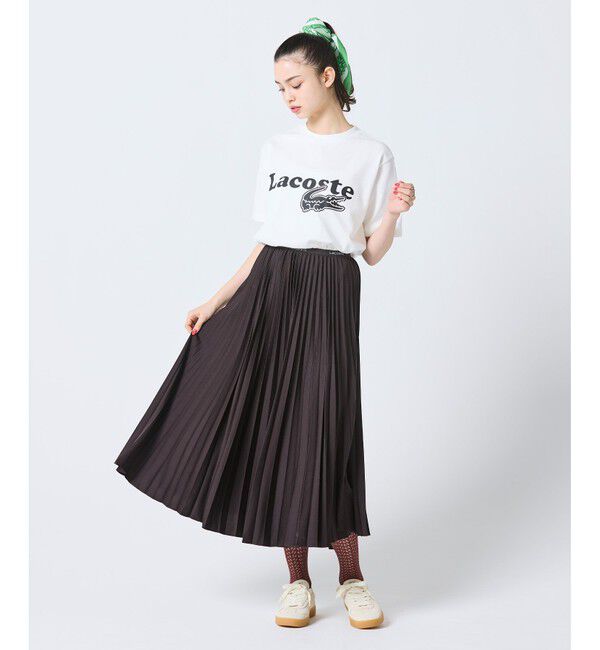 LACOSTE「【オンライン限定】鹿の子地リラックスフィットTシャツ」|Tシャツ・カットソー|