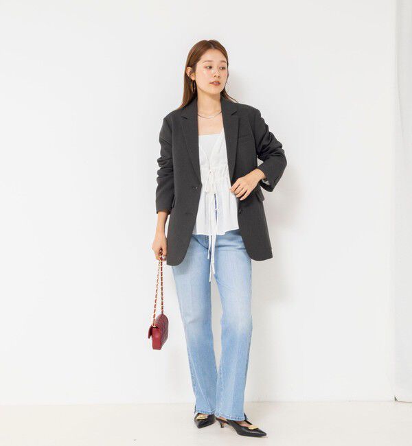 NOLLEY'S「【PR阿部☆別注】《抗ピリング/ストレッチ》ウォッシャブルダブルクロスオーバージャケット」|テーラードジャケット|