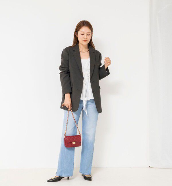 NOLLEY'S「【PR阿部☆別注】《抗ピリング/ストレッチ》ウォッシャブルダブルクロスオーバージャケット」|テーラードジャケット|