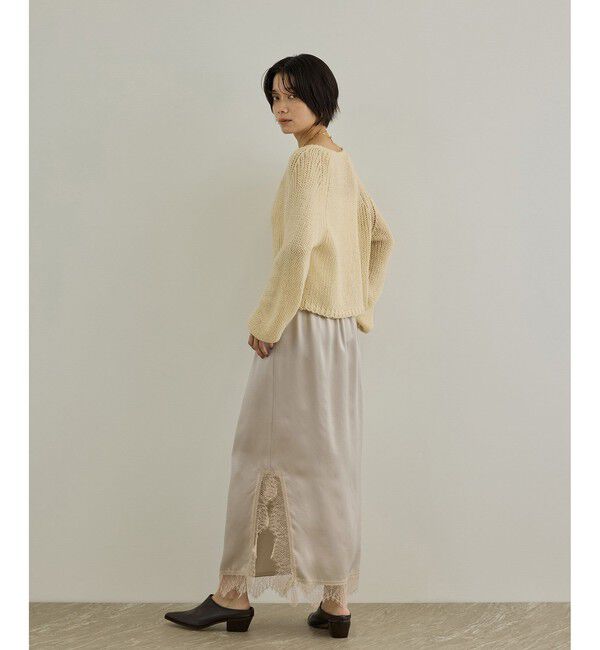 SALON adam et rope'「ジュエリーキュプラレーススカート」|スカート|