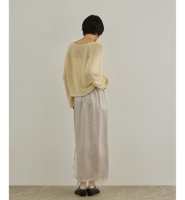 SALON adam et rope'「ジュエリーキュプラレーススカート」|スカート|
