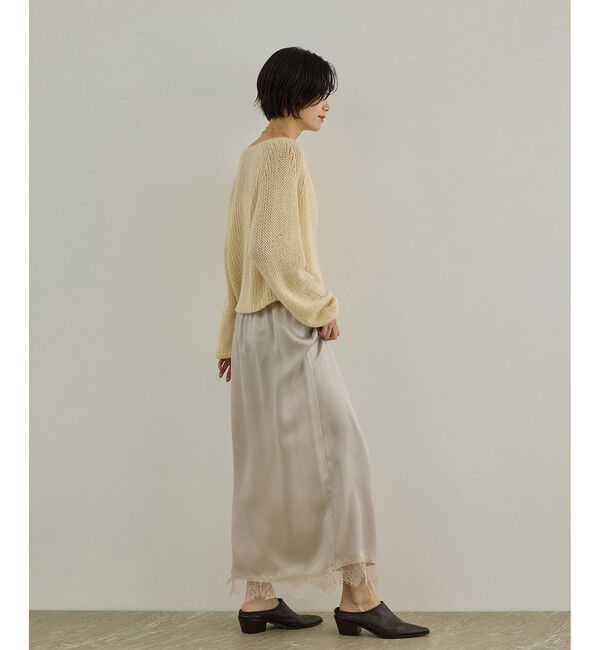 SALON adam et rope'「ジュエリーキュプラレーススカート」|スカート|