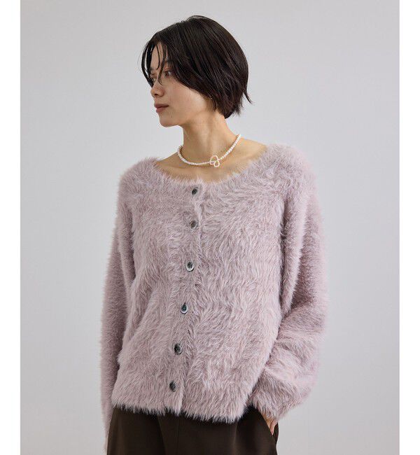 SALON adam et rope'「【WEB限定】シャギーヤーン2WAYカーディガン」|カーディガン|
