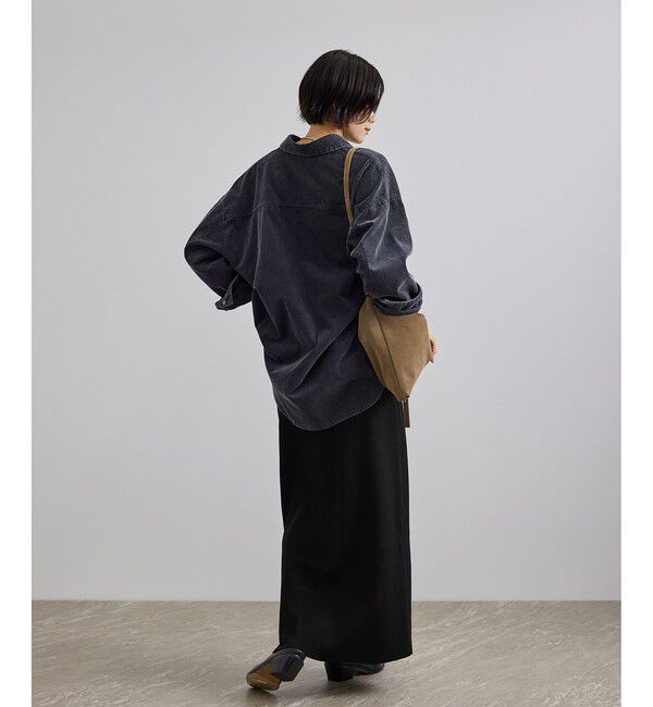 SALON adam et rope'「【WEB限定】コットンリブニットナロースカート」|スカート|