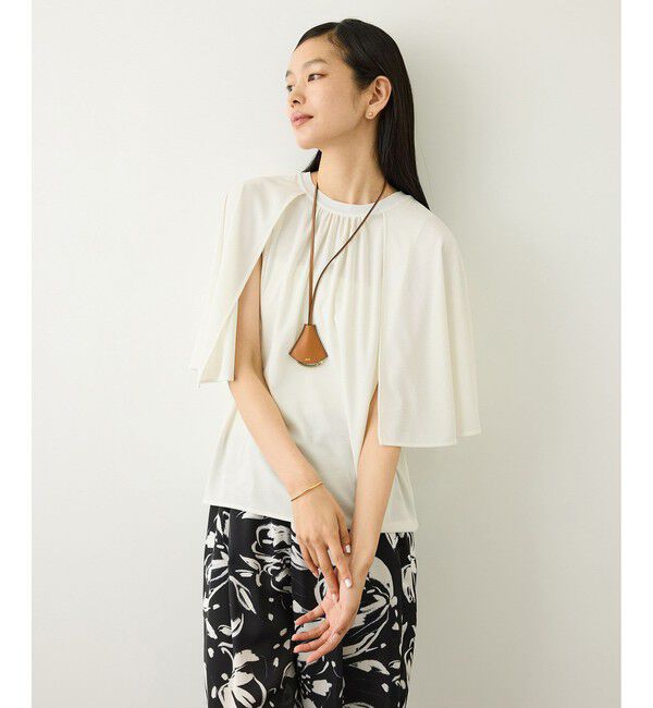 ROPE「ケープスリーブリンキングブラウス/UVカット・接触冷感・通気性・吸水速乾・イージーケア」|Tシャツ・カットソー|