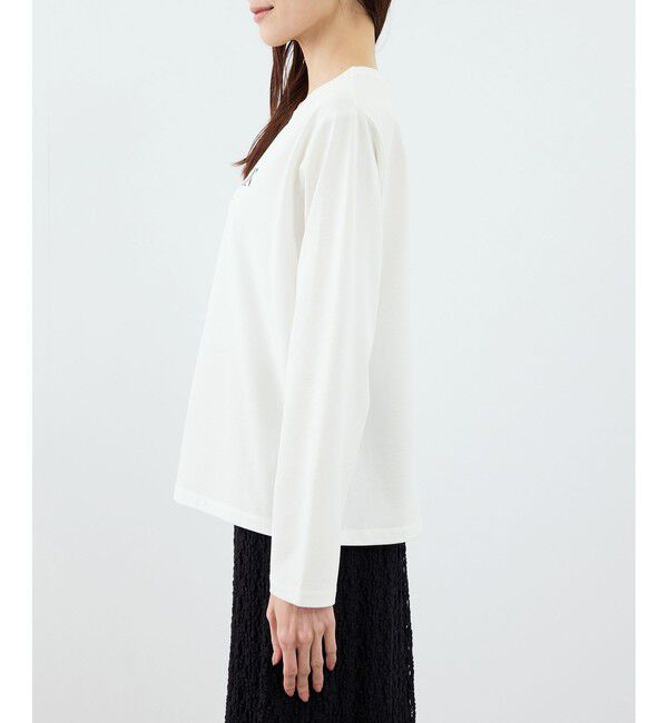 Rope&rsquo;Picnic「RENUロゴプリントロングTシャツ/UVカット・イージーケア」|Tシャツ・カットソー|