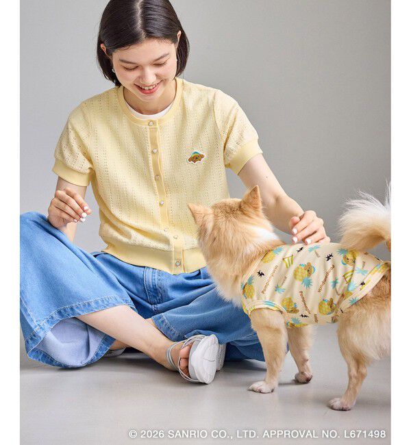 Rope&rsquo;Picnic「【サンリオキャラクターズ&times;ROPE' PICNIC】日焼けデザイン 透かしカットソーカーディガン」|カーディガン|