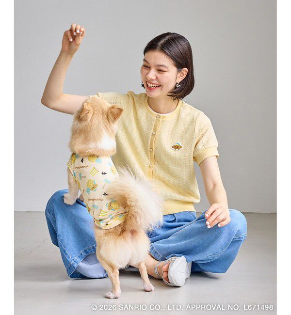 Rope&rsquo;Picnic「【サンリオキャラクターズ&times;ROPE' PICNIC】日焼けデザイン 透かしカットソーカーディガン」|カーディガン|