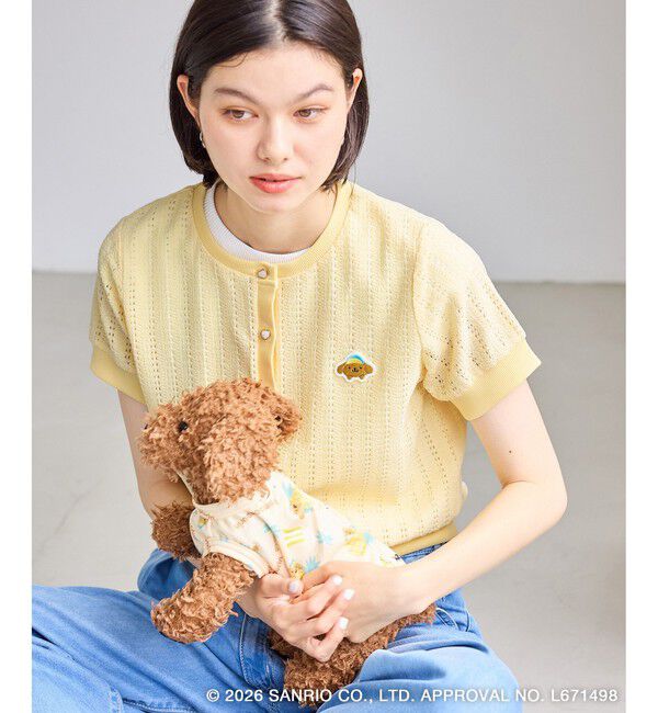 Rope&rsquo;Picnic「【サンリオキャラクターズ&times;ROPE' PICNIC】日焼けデザイン 透かしカットソーカーディガン」|カーディガン|