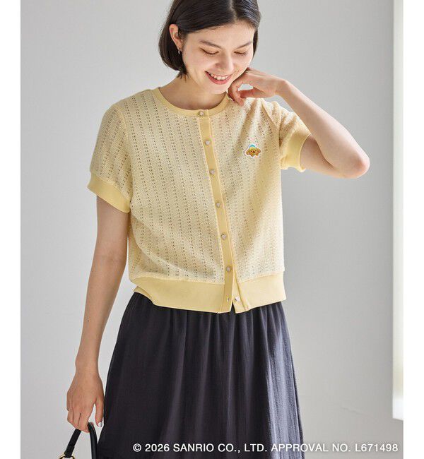 Rope&rsquo;Picnic「【サンリオキャラクターズ&times;ROPE' PICNIC】日焼けデザイン 透かしカットソーカーディガン」|カーディガン|
