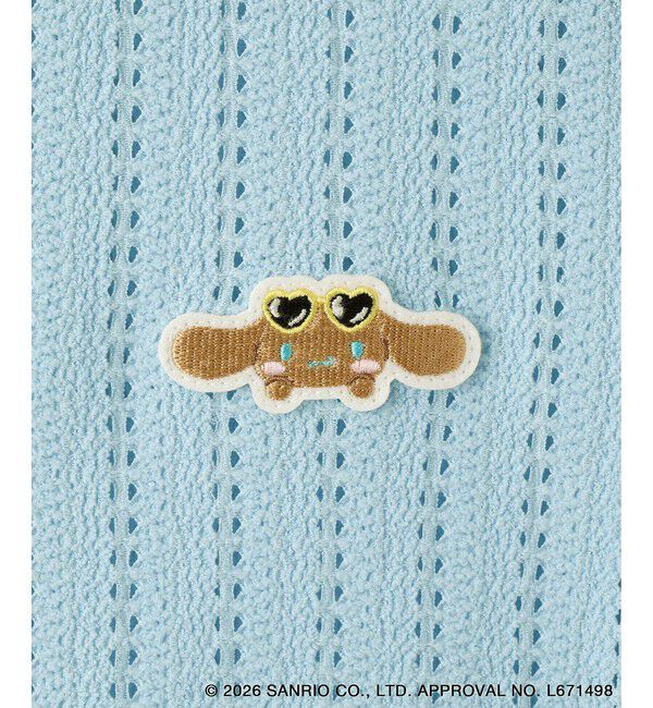 Rope&rsquo;Picnic「【サンリオキャラクターズ&times;ROPE' PICNIC】日焼けデザイン 透かしカットソーカーディガン」|カーディガン|