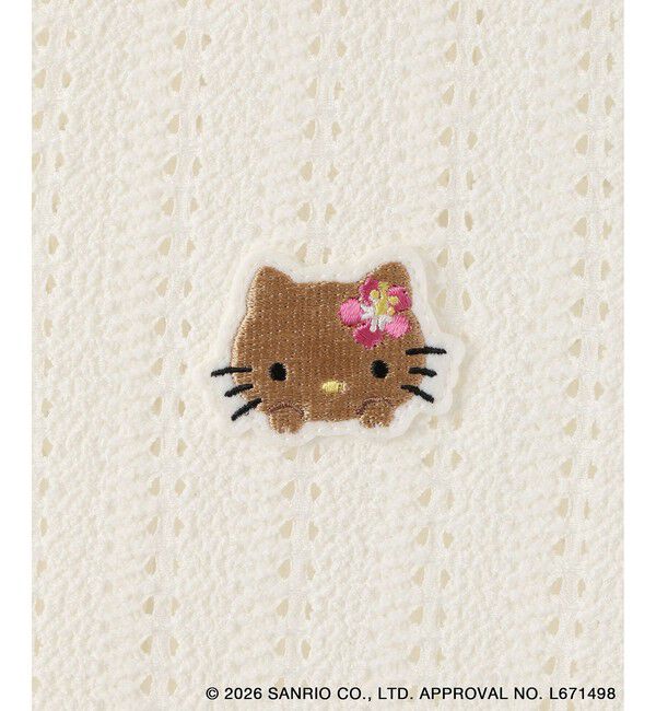 Rope&rsquo;Picnic「【サンリオキャラクターズ&times;ROPE' PICNIC】日焼けデザイン 透かしカットソーカーディガン」|カーディガン|