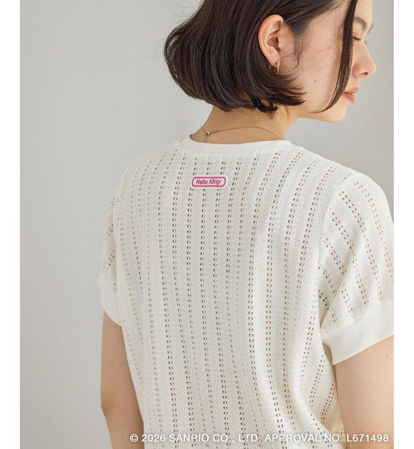 Rope&rsquo;Picnic「【サンリオキャラクターズ&times;ROPE' PICNIC】日焼けデザイン 透かしカットソーカーディガン」|カーディガン|