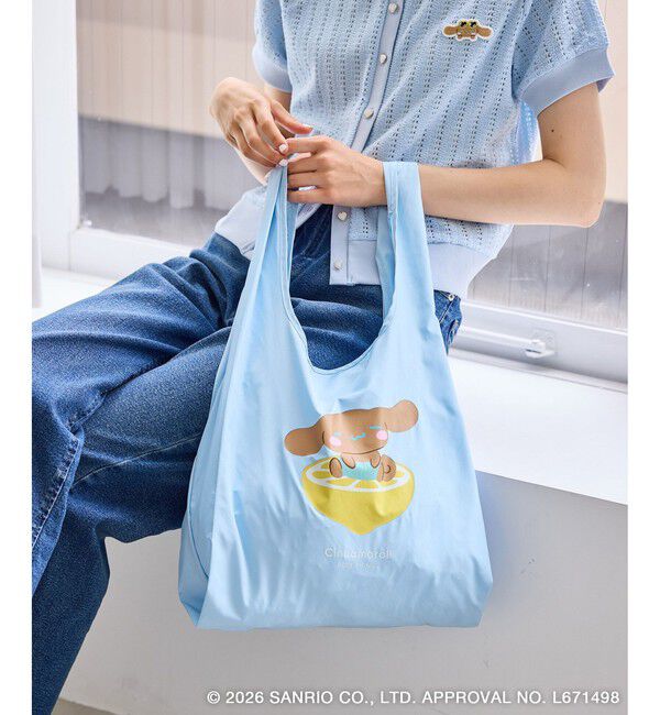 ROPE PICNIC PASSAGE「【サンリオキャラクターズ&times;ROPE' PICNIC】日焼けデザイン 折りたたみエコトートバッグ」|エコバッグ|