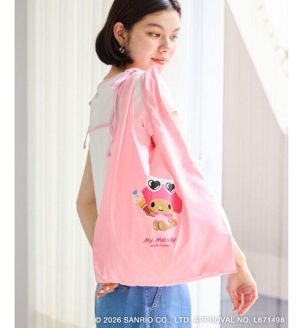 ROPE PICNIC PASSAGE「【サンリオキャラクターズ&times;ROPE' PICNIC】日焼けデザイン 折りたたみエコトートバッグ」|エコバッグ|