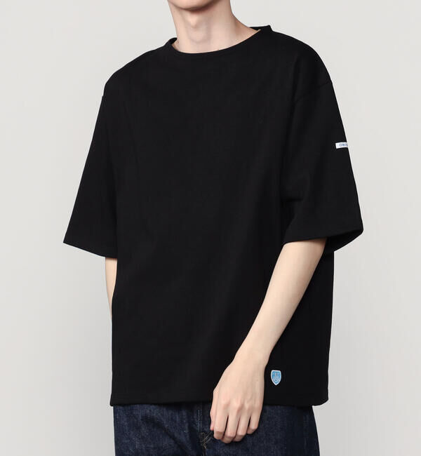 ORCIVAL「ORCIVAL | コットンロード クルーネック 半袖バスクシャツ MEN」|Tシャツ・カットソー|