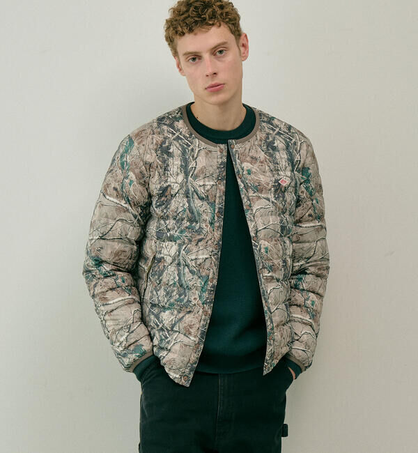 DANTON「DANTON | インナーダウンジャケット PRINT MEN」|ダウン|BEIGE系1