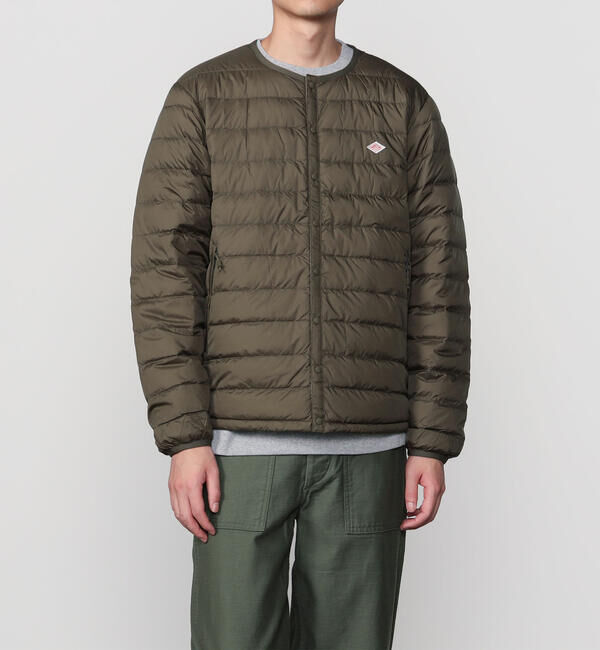 DANTON「DANTON | クルーネック インナーダウンジャケット MEN」|ダウン|OLIVE