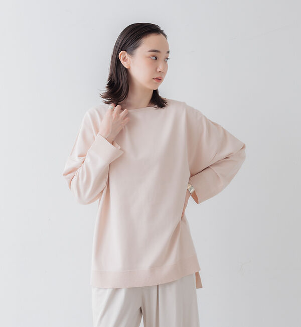 collex「ストレッチドロップショルダープルオーバー」|ニット・セーター|ベージュ