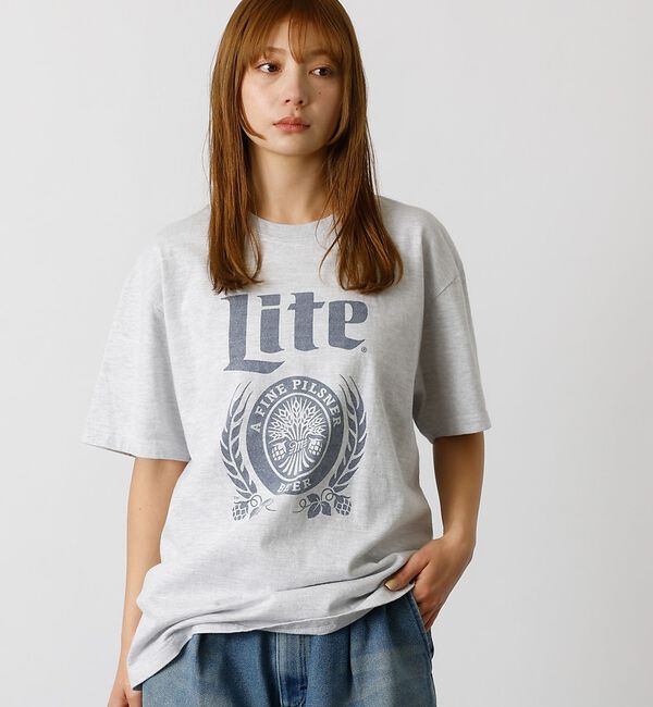 ABAHOUSE「【GOOD ROCK SPEED/グッドロックスピード】Miller Lite」|Tシャツ・カットソー|グレー系その他1