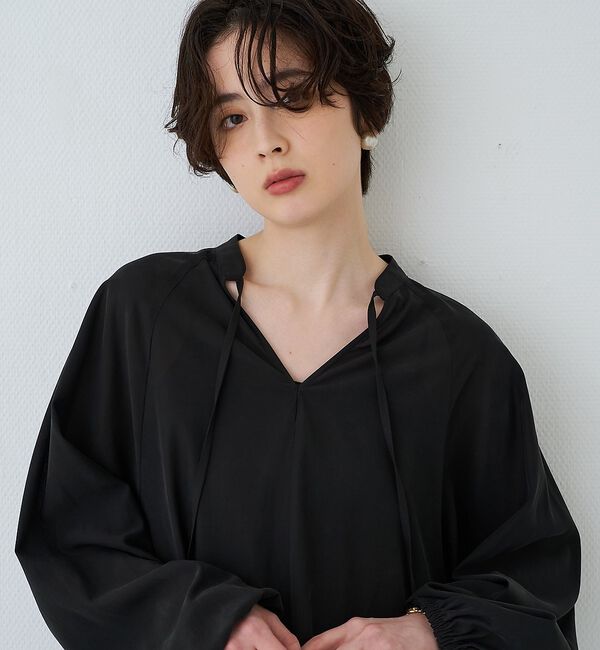 Rouge vif「【セットアップ対応】フィブリルスキッパーブラウス」|シャツ・ブラウス|