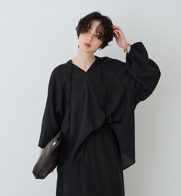 Rouge vif「【セットアップ対応】フィブリルスキッパーブラウス」|シャツ・ブラウス|