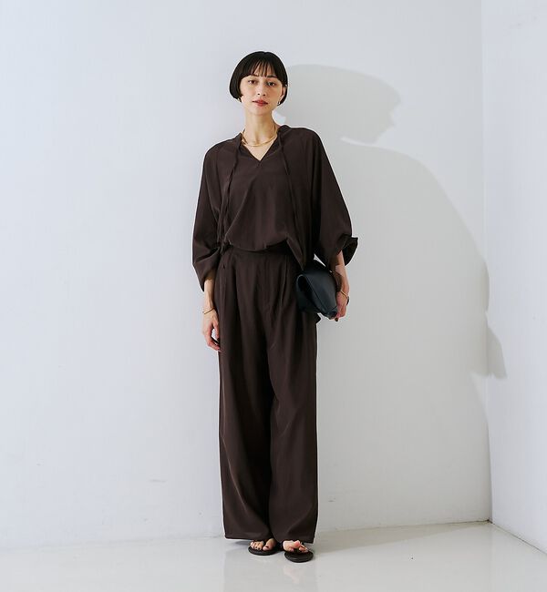 Rouge vif「【セットアップ対応】フィブリルスキッパーブラウス」|シャツ・ブラウス|