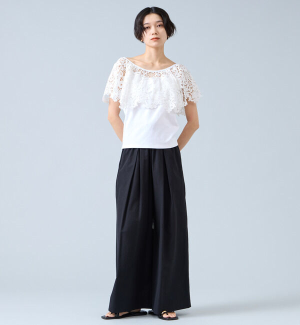 Liesse「レースコンビカットソー」|Tシャツ・カットソー|