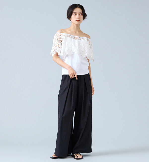 Liesse「レースコンビカットソー」|Tシャツ・カットソー|
