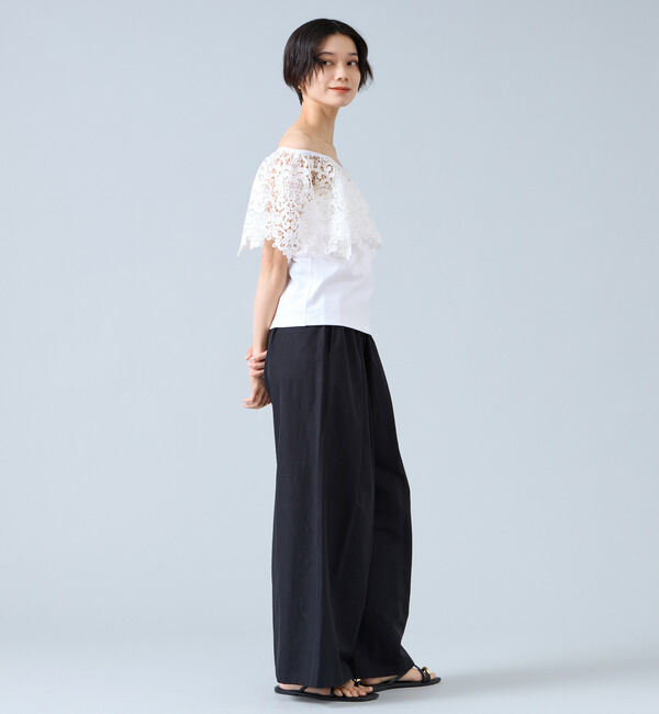 Liesse「レースコンビカットソー」|Tシャツ・カットソー|