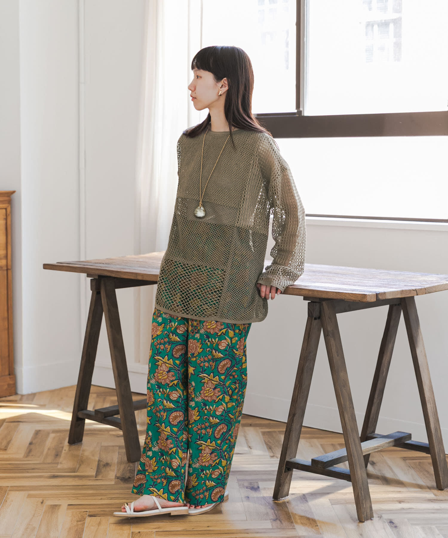 URBAN RESEARCH DOORS「2wayメッシュプルオーバー」|ニット・セーター|