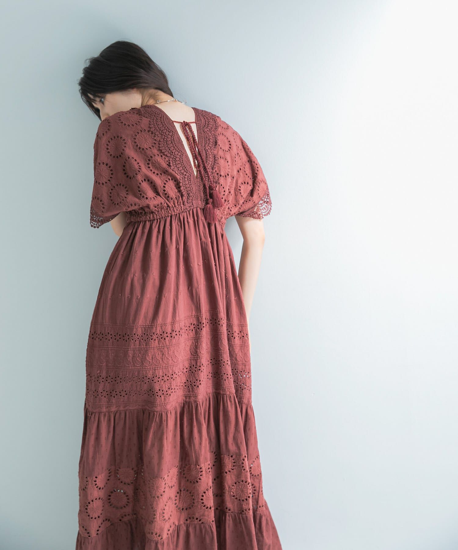 URBAN RESEARCH ROSSO「インドコットンエンブロイダリーワンピース」|ワンピース|