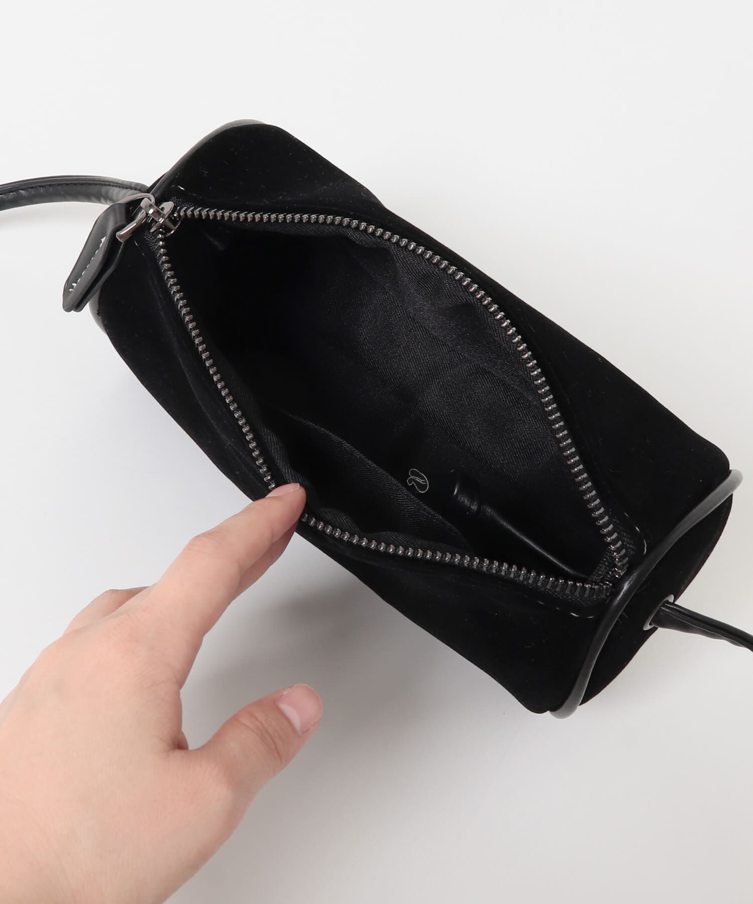  「ステッチデザインベロアミニBAG」|ショルダー・メッセンジャー|